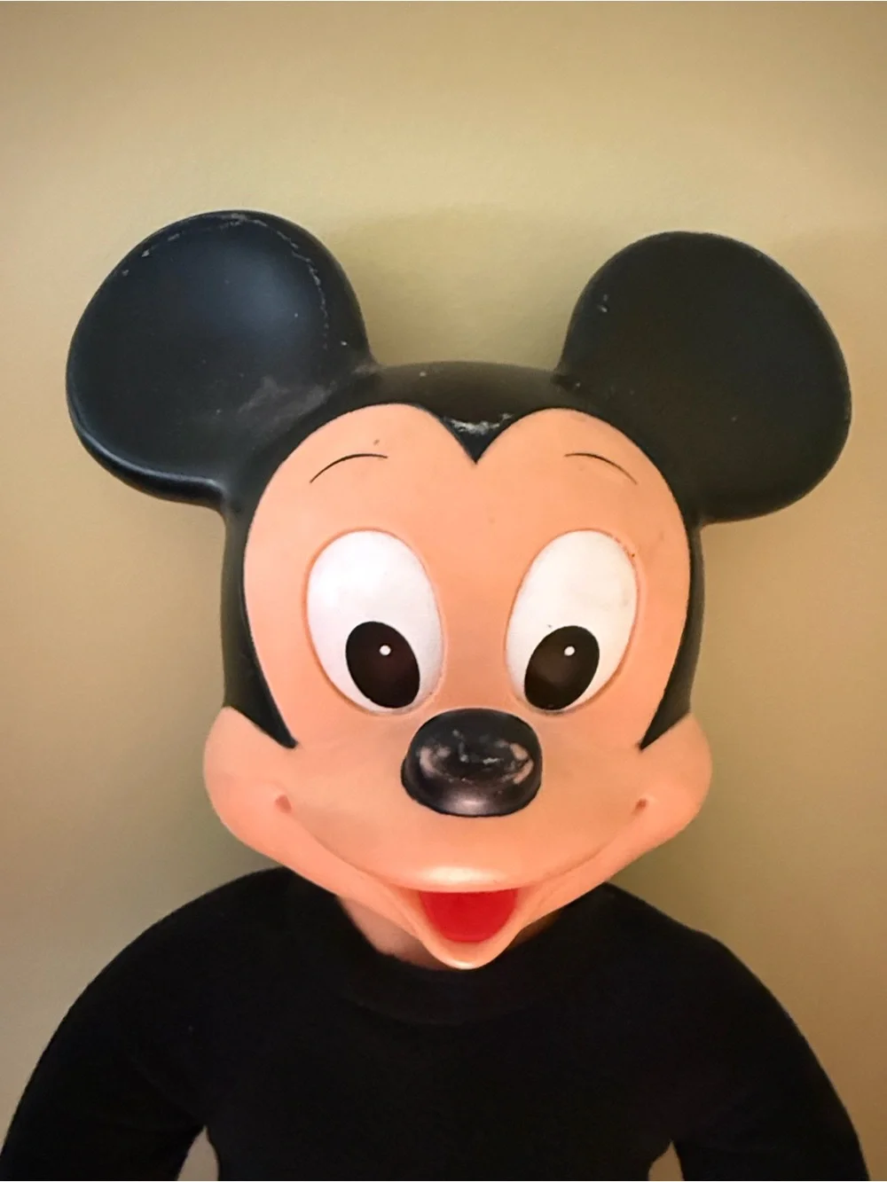 Vintage Hasbro Marching Mickey Mouse Plush Vinyl Head Hong Kong Disney 1970s
